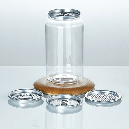 Doze de plastic, transparente, 330ml