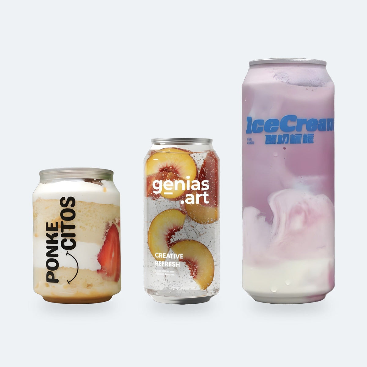 Doze de 250, 330 și 500 ml cu stickere personalizate