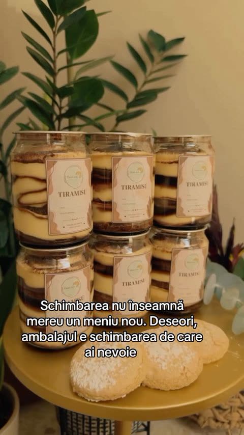 Tiramisu la doză, gata de vitrină