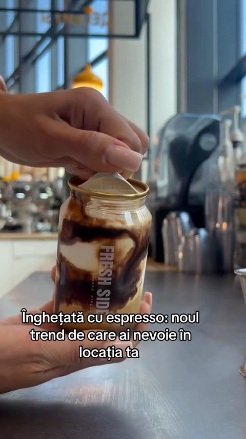 Înghețată cu espresso, la pachet